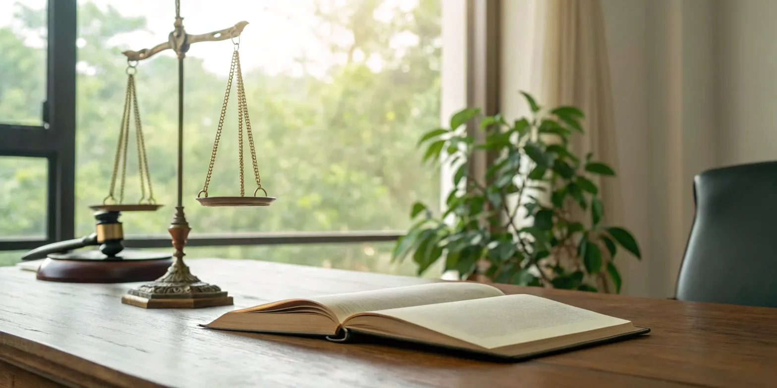 Springfield, MO attorney: Scales of justice and law book.
