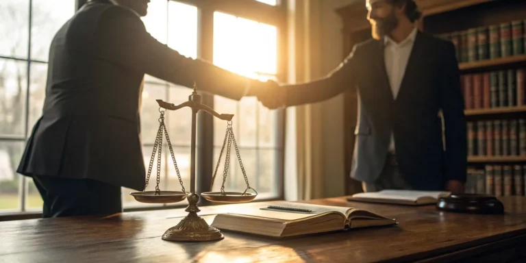 Jefferson City, MO lawyers shaking hands.