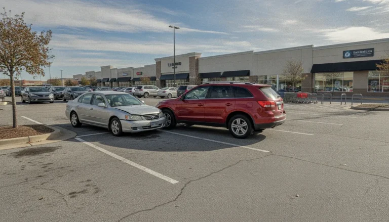 Two vehicles involved in a Missouri parking lot collision